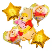 Comprar Set 5 Globos Winnie Pooh Decoración Fiesta Winnie Pooh Amarillo Winnie Pooh