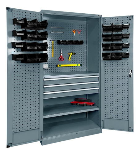 Armario Storage Compat 102x55x200cm Para 800 Kg Color Gris