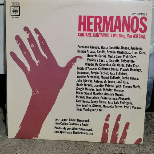 Disco Lp Albert Hammond- Hermanos,cantare,cl (Usado)