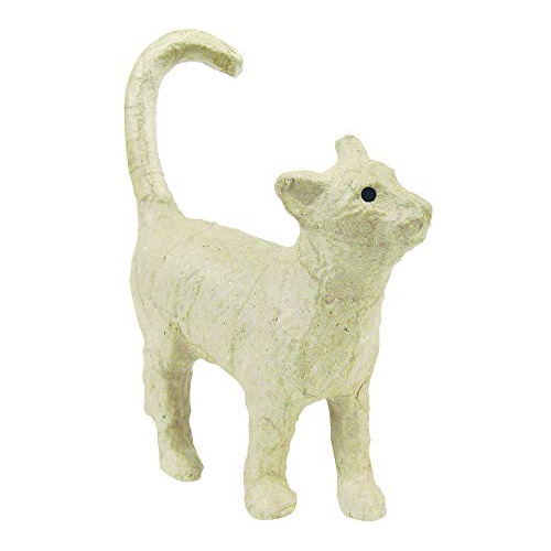Objeto E Papel Maché Pequeño Ecorar Gatos, 11 X 3.5 X...