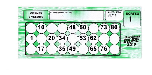 Cartones De Bingo Personalizados En Color