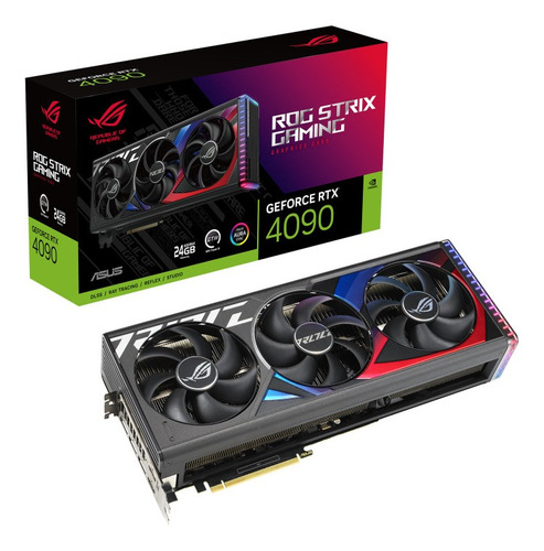 Placa de video Nvidia Asus  ROG Strix GeForce RTX 40 Series RTX 4090 ROG-STRIX-RTX4090-24G-GAMING 24GB