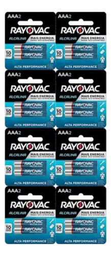 16 Pilhas Alcalinas Rayovac Palito Aaa (multiblister)