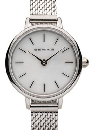 Reloj Bering Ladies Watch Pearl Dial Mesh 11022-004