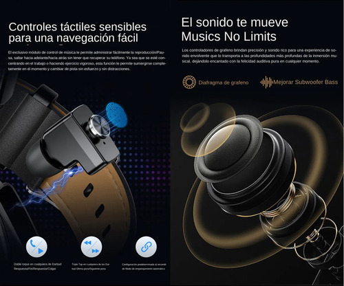 Reloj Inteligente Multifuncional Con Auriculares Bluetooth