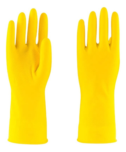 Guante Para Limpiar Plumita Amarillo Latex No Mapa