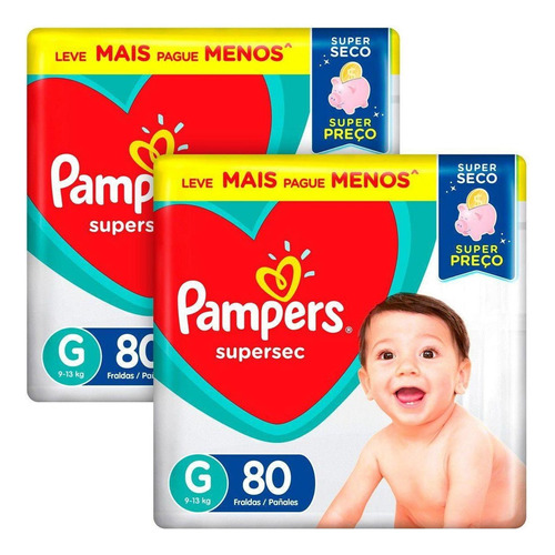 Pampers Desechables Supersec 160 unidades (G)