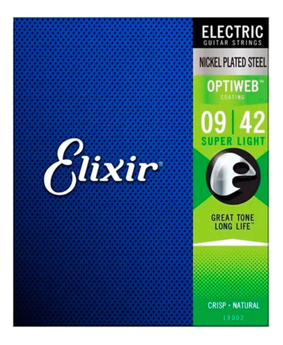 Cuerda Elixir 19002 De Guitarra Electrica 09-042 Optiweb