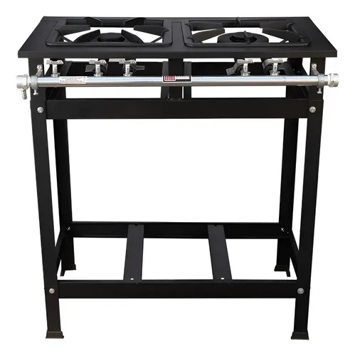 Fogão Industrial 2 Bocas Qd P5 Baixa Pressão Preto Sem Forno