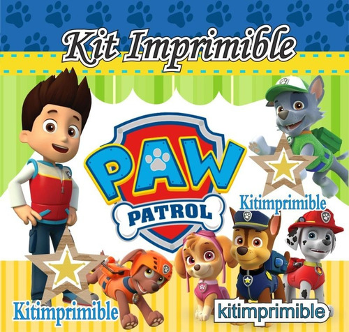 Kit Imprimible Paw Patrol Candy Bar Cumples Y Mas Exclusivo