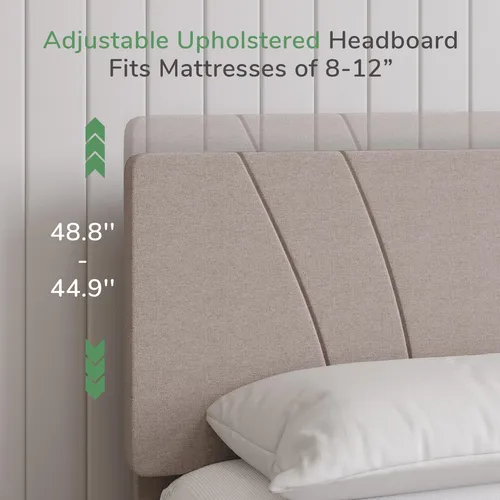 Comoda Cama Plataforma Ajustable Para Colchon De Queen