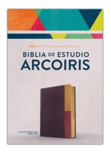 Biblia De Estudio Arcoiris, Cocoa Simil Piel - Rv 1960