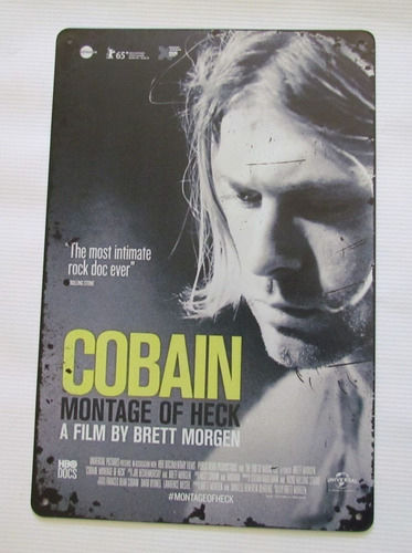 Poster Cartel Placa Cantante Kurt Cobain Nirvana Bar Rock 