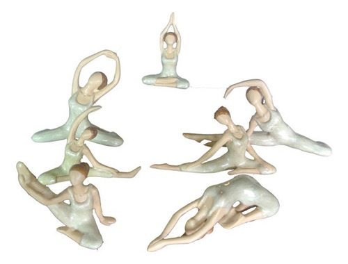 Figura Moderna De Resina Con Diseño Kawaii Yoga Para Decorac