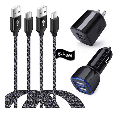 Cargador De Coche Usb Tipo C, Cargador De Pared Usb Doble Co