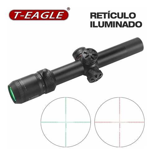 Imagen 4 de 10 de Mira Telescópica Táctica 1.25-6x20 Reticulo Luz Foco Rápido