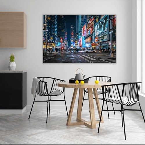 Cuadro Decorativo Nueva York Canvas Times Square Iluminado