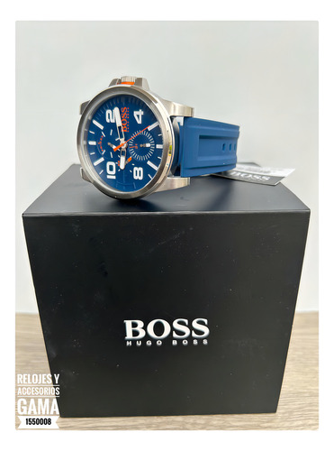 Relógio Hugo Boss 1550008 Cor da pulseira: azul, cor da moldura, prata, cor de fundo, azul