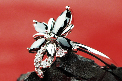 Imagen 3 de 10 de Anillos Compromiso Oro 18k Regalo Mama Dama Orquidea Calidad