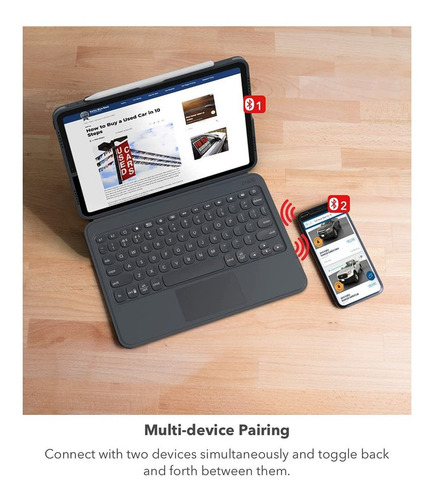 Case + Teclado Trackpad Zagg Para iPad Pro 11 M2 A2759 A2435