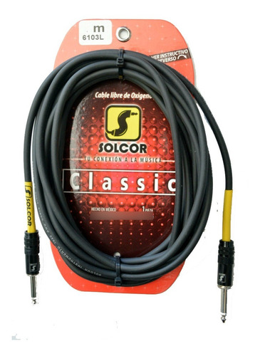 Cable Solcor Instrumento 6103l10 Plug 1/4 A 1/4 10 Metros