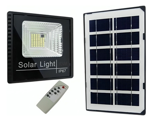 Proyector Solar Led 30 Watt 44 Led Con Panel Solar Y Control