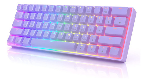 Gk61 Mechanical Gaming Keyboard  61 Keys Multi Color Rg...