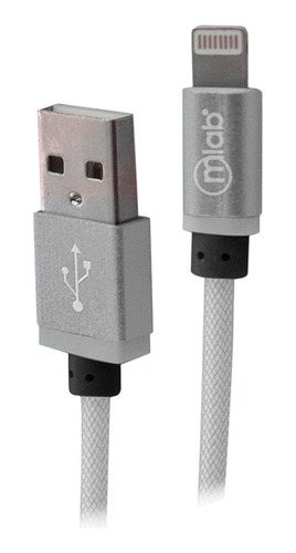 Cable Usb Lightning Microlab Gris