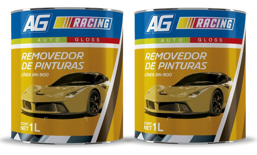 2 Pz Removedor De Pintura Automotriz Y Esmalte Acuario 1 Lt