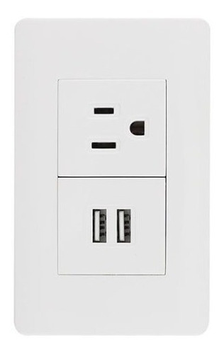 Contacto Con Usb Sanelec 4466 Blanco Placa Universal 1 Pieza