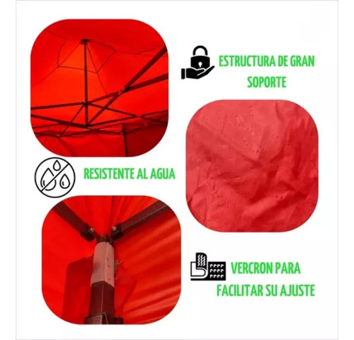 Carpa Toldo Plegable Con Paredes 3x4.5 Lona Impermeable