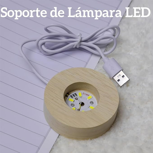 Esfera Cristal 3d Lampara De Noche Led Luna Con Astronauta