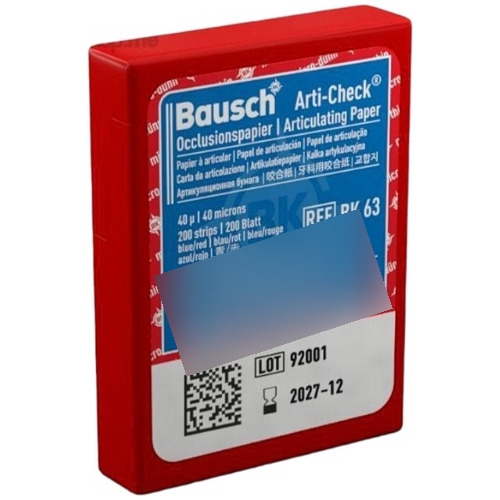 Papel Articular 200 Hojas 40 Micras Azul/rojo Bausch