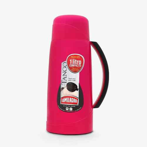 Termo Lumilagro Tango de vidrio 1L Rosa