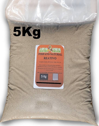 Fosfato Natural Reativo 5kg Rica Fonte De Fosforo