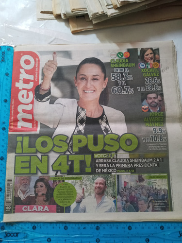 Revista Periódico Metro, N9649 Junio 2024 (Usado)