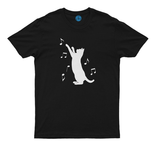 Playera Gato Notas Musicales Cat Michi