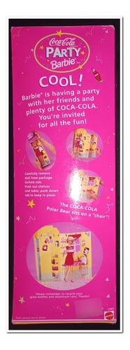 Barbie Coca-cola Party, 32x10 Cms. Aprox. Mattel 1998 (Usado)