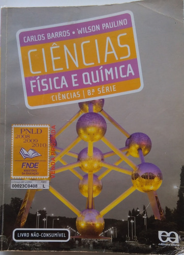 Livro Ciências Física E Química. Ciências 8º Série