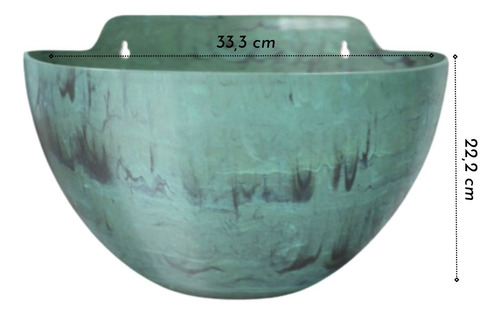 3x Cachepô Elegance De Parede Médio (5,5l) Verde Nutriplan