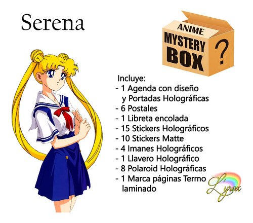 Serena Caja Misteriosa Mystery Box Sailor Moon Anime Agenda