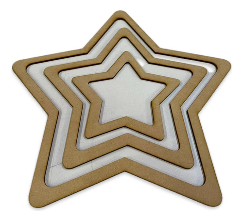 Estrella Aro Arandela Mandala Kit X 20u 25cm Mdf/fibrofacil