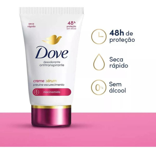 Desodorante Antitranspirante Dove Niacinamida Creme 50g C/6
