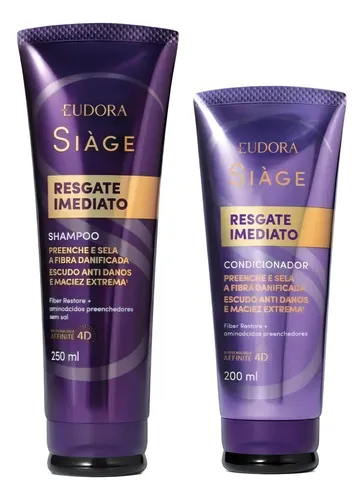 Kit Shampoo Condicionador Siage Resgate Imediato 4d Eudora