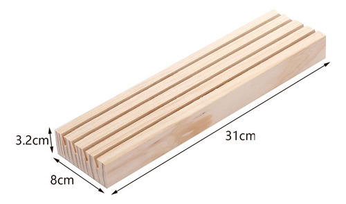Soporte De Exhibición De Pendientes De Madera, Cuatro Filas