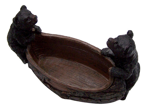 Soporte De Canoa De Oso Negro Con 4 Posavasos, 725 Pulgadas