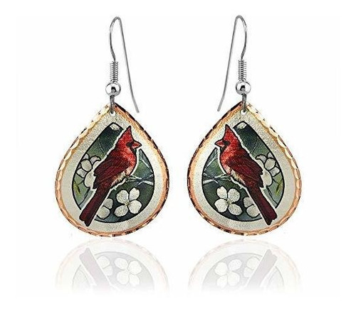 Pendientes Rojos Del Pájaro Cardenal Para Las Mujeres, Las N