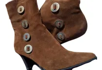 Comprar Botas Dama Gamuza , Media Caña Con Taco T 39