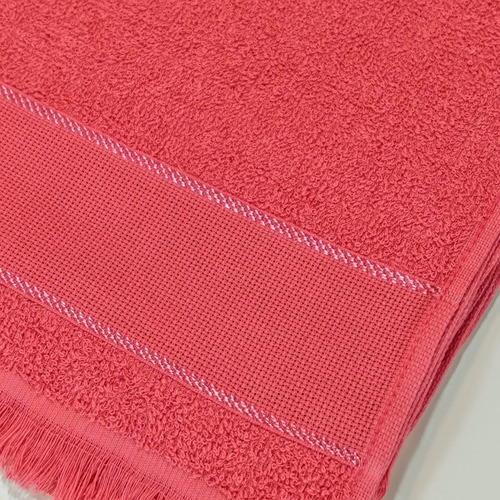 Kit 15 Toalhas Social Mão Boca Felpa Com Franja Para Bordar Cor Rosa Ciclete