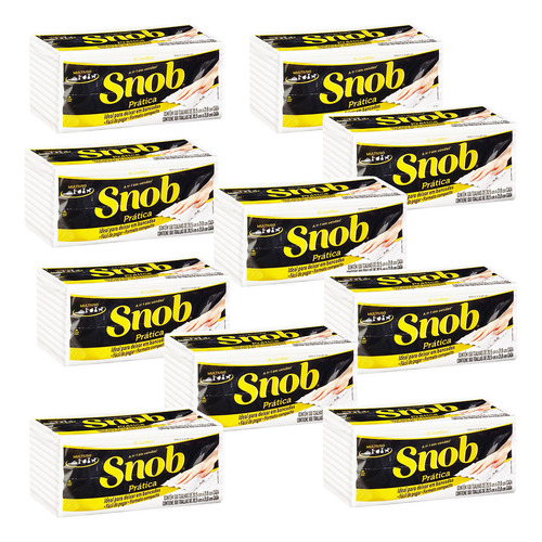 Snob Pratica Papel Toalha Interfolha Folha Dupla C/ 1000 Fls